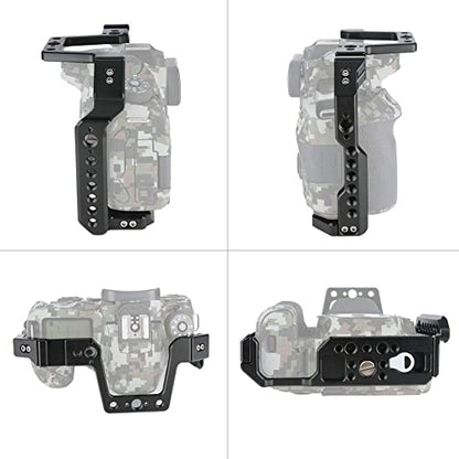 NICEYRIG Camera Cage for Canon 80D 90D 70D, with NATO Rail Cold Shoe and 1/4 3/8 Locating Hole - 371