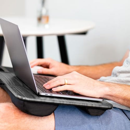 LAPGEAR Home Office Lap Desk – Gray Woodgrain, Fits 15.6” Laptops - color: Gray Woodgrain, size: Home Office W/Device Ledge