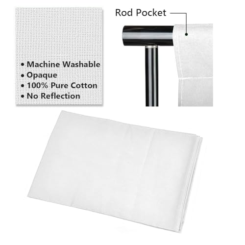 Photo Video Studio Photography 10 x 8.5ft Pipe and Drape Stand with 12 x10ft 100% Muslin White Backdrop Background Support System Kit,Clamp, Water Bag,Carry Bag