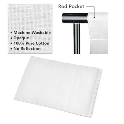 Photo Video Studio Photography 10 x 8.5ft Pipe and Drape Stand with 12 x10ft 100% Muslin White Backdrop Background Support System Kit,Clamp, Water Bag,Carry Bag