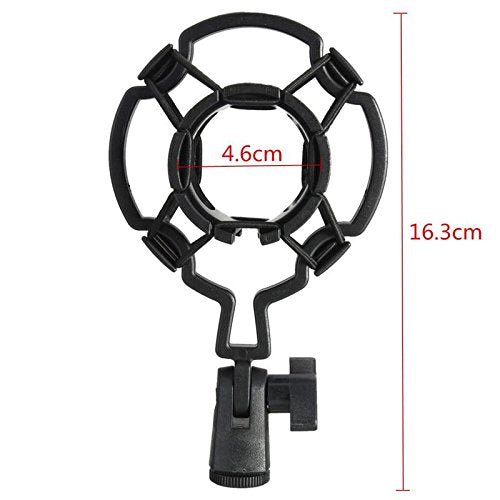 2 Pack Microphone Shock Mount Clip Universal Mic Shock Mounts Holder Anti-Vibration Spider Bracket for Handheld Microphone Dynamic Mic Stand Stereo Diaphragm Condenser Microphone Boom Arm