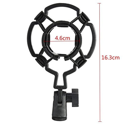 2 Pack Microphone Shock Mount Clip Universal Mic Shock Mounts Holder Anti-Vibration Spider Bracket for Handheld Microphone Dynamic Mic Stand Stereo Diaphragm Condenser Microphone Boom Arm