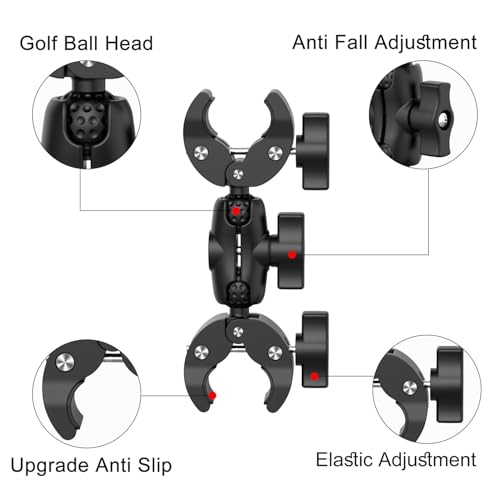 Double Super Clamp Mount Umbrella Clamp for Chair Clamp for Photography & Video Studio (5LB Load) - Compatible with Light Stands, Monitors, Umbrella, Reflectors, Tripods & More