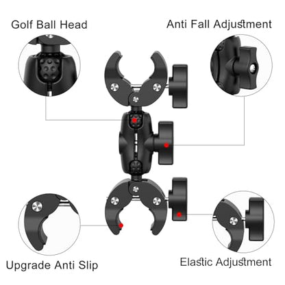 Double Super Clamp Mount Umbrella Clamp for Chair Clamp for Photography & Video Studio (5LB Load) - Compatible with Light Stands, Monitors, Umbrella, Reflectors, Tripods & More