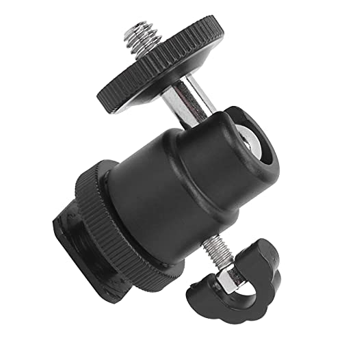 Mini Ball Head 360 Degree Panoramic Tripod Head with 1/4' Screw & Cold Shoe, All Metal Camera Mount Adapter for DSLR, Monopod, Light Holder, Action Cam, Smartphone