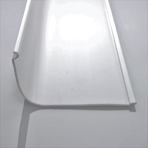 Beam Lighting Under Cabinet Light Cover Replacement | White Ribbed Acrylic Diffuser (Curved, 48") - size: 48 Inch, style: Curved