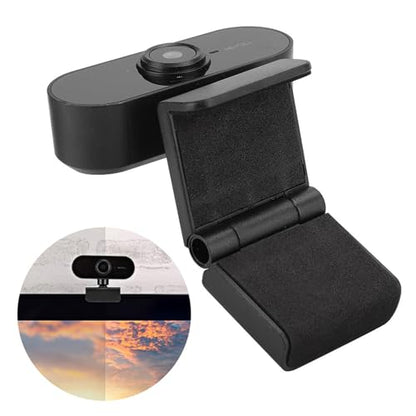1080P HD USB Webcam Clear Picture Swingable Camera for Video Call, Compatible with WindowsMac for Online Teaching (Black)