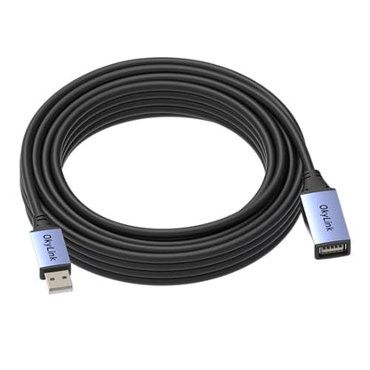 OkyLink Active USB 2.0 Extension Cable A to A, Male to Female 32ft(10M) | 480Mbps Signal booster cord, compatible with printer, mouse, keyboard, scanner, camera - size: 32ft (10m)