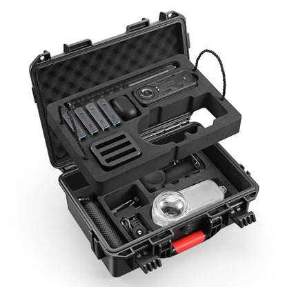 STARTRC VCR Carrying Case for Insta360 X4, Waterproof Travel Case Organizer for Insta 360 X4 Accessories with Double Layers, Large Storage, Hard Shell, for Charging Hub, Bullet Time, Metal Cage