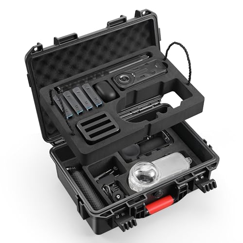 STARTRC VCR Carrying Case for Insta360 X4, Waterproof Travel Case Organizer for Insta 360 X4 Accessories with Double Layers, Large Storage, Hard Shell, for Charging Hub, Bullet Time, Metal Cage