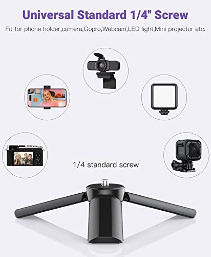 Anozer Mini Tripod with Universal Phone Holder & Cold Shoe, Lightweight Phone Stand & Camera Tripod, Compatible with iPhone 14 Pro Max/14 Pro, GoPro, Webcam, Mini Projector