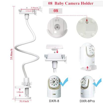 Baby Monitor Holder Mount for Infant Optics DXR-8 PRO & DXR-8 - color: 33" for Infant Optics DXR-8&DXR-8 Pro