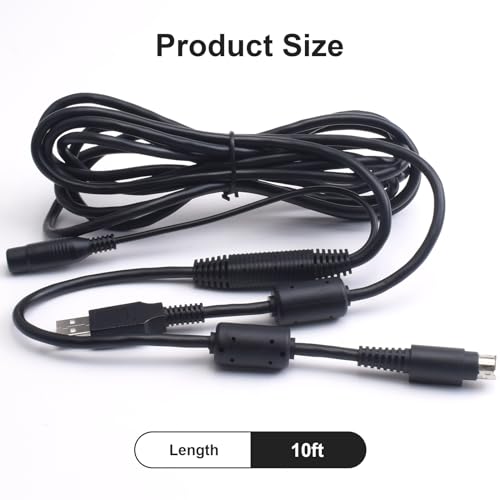 CC2900e Webcam Cable Replacement for Logitech CC2900e CC3500e / PTZ Pro Webcam Power Cable Data Cable, 10FT