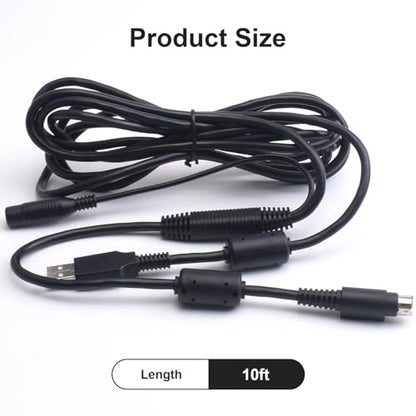 CC2900e Webcam Cable Replacement for Logitech CC2900e CC3500e / PTZ Pro Webcam Power Cable Data Cable, 10FT