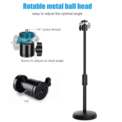 Webcam Stand, 22 Inch Height Adjustable Webcam Mount Computer Camera Stand for Desk Web Cam Stands Arm Holder for Logitech webcams C920 C922 C925e C922x C930e C930 C615 Brio - size: 22 inch