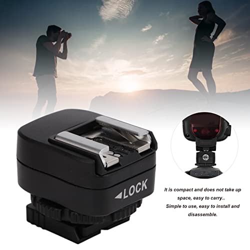VBESTLIFE Hot Shoe Adapter for A7, A7C, A7R, A7RII, A7MII, A7RIII, A7MIII, A7IV, A7RIV, A7RIVA, A9, A9II, A6400, A6300, A6500 with PC Sync Port, Black Plastic
