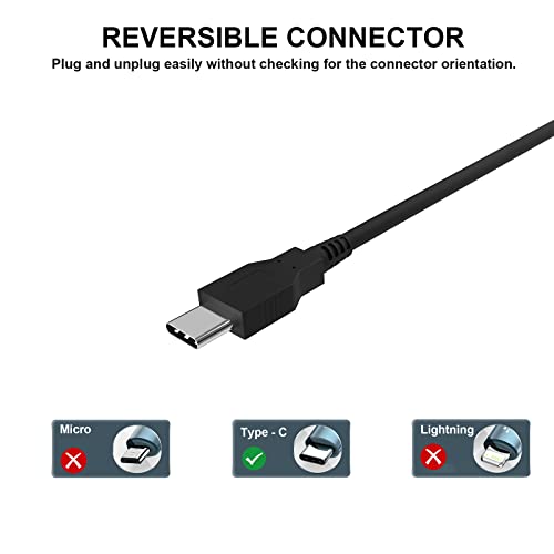 USB Type-C 3.1 Fast Charging & Sync Camera Cable Compatible with Canon EOS R3 R RP GX7 3 R5 R6,Nikon ZFC Z6 Z7 D6 D780, Olympus E-M1 Mark III Mark Ⅱ (3.3Feet,Black)