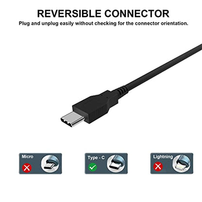 USB Type-C 3.1 Fast Charging & Sync Camera Cable Compatible with Canon EOS R3 R RP GX7 3 R5 R6,Nikon ZFC Z6 Z7 D6 D780, Olympus E-M1 Mark III Mark Ⅱ (3.3Feet,Black)