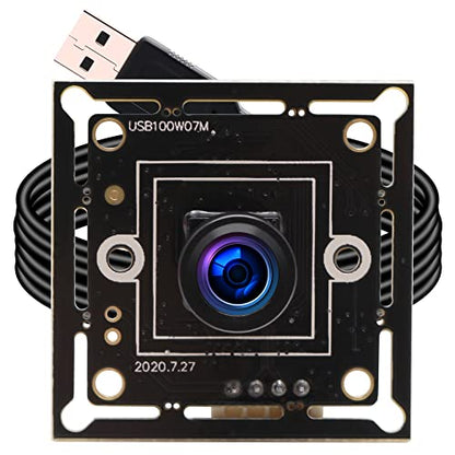 ELP USB Camera Module Super Mini 720p Wide Angle with 100degree M7 Lens Megapixel HD OV9712 Embedded Webcam Board for Computer USB2.0 UVC Video PC Opencv Camera Module,with 3.3ft/1m Cable for Laptop