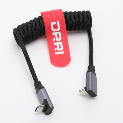 20Gbps USB-C 100W PD Fast Charging Cable for Sonys FX3 FX30 Canon EOS R5C, R5, EOS R6, EOS RP, EOS R, R5, R5C, R6, R7, R8, R10, M6 Mark II iPhone 15Pro MacBooks Pro(Up Bend to Up Bend) - color: Black, size: Up-Up bend
