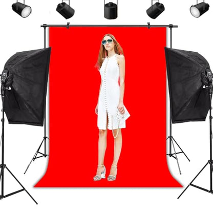Red Photography Backdrop Studio Photography Film & Television Portraiture Interview Programs Product Display Home Videos Parties Exhibition Halls Wedding Backdrops 5x7FT - color: Red, size: 5x7FT