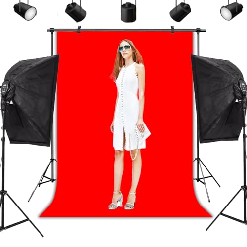 Red Photography Backdrop Studio Photography Film & Television Portraiture Interview Programs Product Display Home Videos Parties Exhibition Halls Wedding Backdrops 6x9FT - color: Red, size: 6x9FT