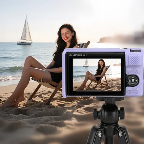 Camera Case for Canon PowerShot SX740/ SX730 Digital Camera,SX740 HS Case, Soft Silicone Protective Case Removable Lens Cover,Comes with 2 Screen Protectors and 1 Wrist Strap. (Lilac) - color: Lilac