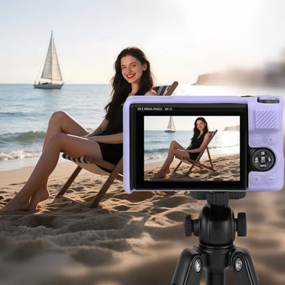 Camera Case for Canon PowerShot SX740/ SX730 Digital Camera,SX740 HS Case, Soft Silicone Protective Case Removable Lens Cover,Comes with 2 Screen Protectors and 1 Wrist Strap. (Lilac) - color: Lilac