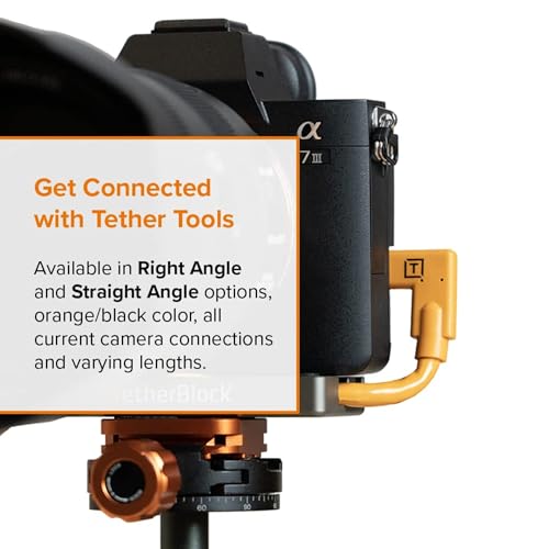TetherPro USB-C to USB A Female Adapter (Extender) Cable | for Fast Transfer and Connection Between Camera and Computer | High Visibility Orange | 15 Feet (4.6 m) | Tether Tools