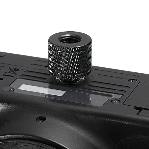 MECCANIXITY Mic Stand Adapter 3/8 Female to M12 Male Camera Screw Thread Adapter for Microphone Tripod Stand Black 2 Pack - size: M12