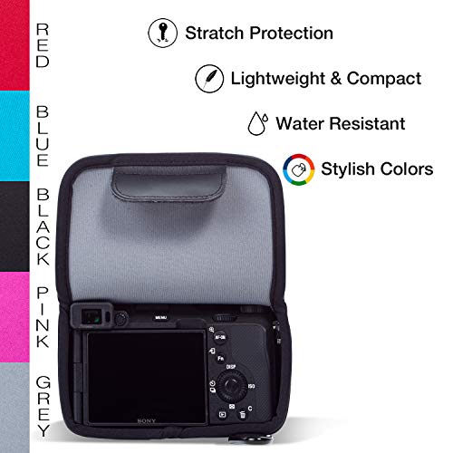 MegaGear MG1957 Ultra Light Neoprene Camera Case Compatible with Sony Alpha 7C, A7 C, A7C II, A7C (18-55mm) - Gray - color: Gray