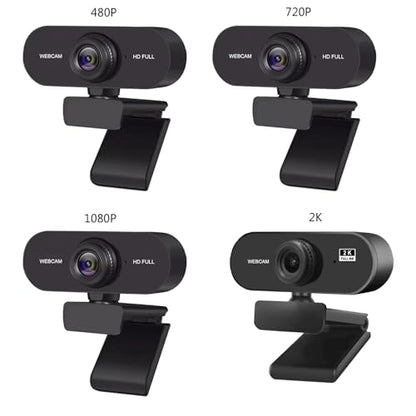 USB 2K 1080P 720P 480P FullHD Computer Camera with Wide Angled Lens for Remote Work and Online Teaching Video Conference Camera - color: 2K