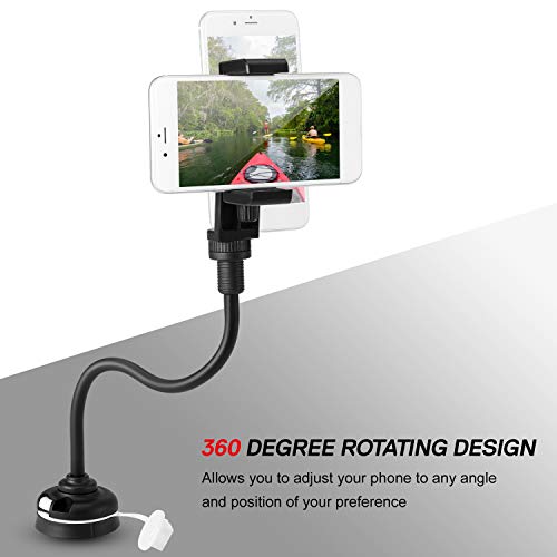 Lixada Kayak Phone Mount Universal Boat Bracket Canoe Camera Mount Holder with Flexible Long Arm
