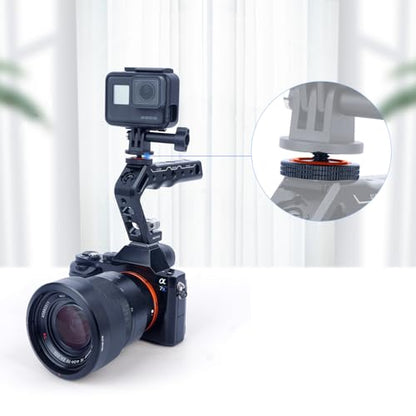 Hot Shoe Adapter for DSLR Cameras – Universal 1/4 Screw Mount for Microphone, LED Light, Tripod – Aluminum Alloy Quick Release with Anti-Slip & Shockproof Design (62043)