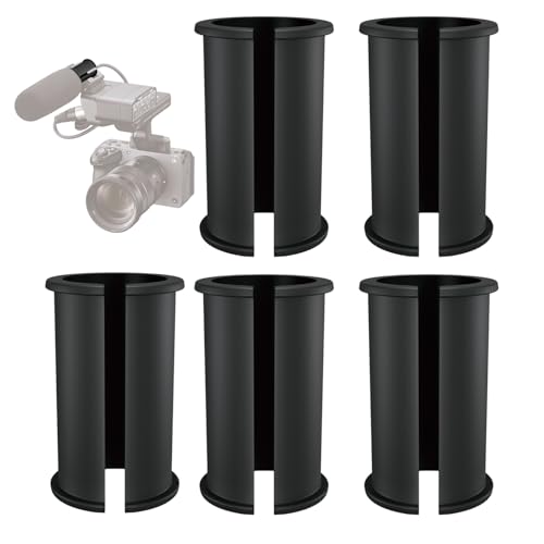 5pcs Microphone Shock Mount Rubber Sleeve, Compatible with Sony Camcorder Rode NTG, Sennheiser MKH Shotgun Mic FX3,FS7,FX6,FX8,FX9,NX80,FS5