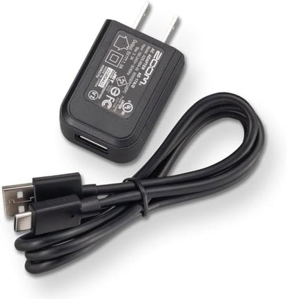 Zoom H1essential 2-Track 32-Bit Float Portable Audio Recorder Bundle with APH-1e with Hairy Windscreen, Padded Shell Case, AC Adapter, & USB C-Cable - style: H1e + Accessory Pack