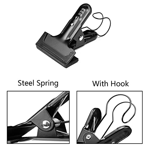 Backdrop Spring Clamps With Hook- 4 Pack of 4" Heavy Duty Clips for Photography Background Stands, Woodworking & Home Improvement Projects | For Photography Background Stands, Woodworking, Home Improvement Projects - size: 4 Packs