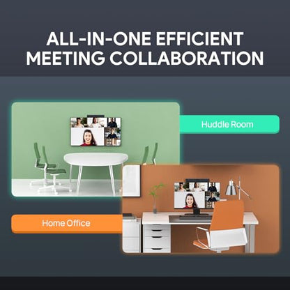 Yealink Video Conference Camera, 4K Webcam, 120 AI Auto Framing, 8 Microphone Arrays & Speaker Tracking, AI Noise Cancellation Teams Certified, Meetingbar A10 All-in-One Conference Room System - style: NO.2 A10-010 (with system)