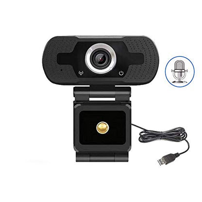 1080P USB Webcam with Mic PC Camera for Video Calling & Recording Video Conference/Online Teaching/Business Meeting Compatible with Computer Desktop Laptop MacBook for Windows Android iOS