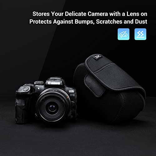 KIWIFOTOS Neoprene Mirrorless Camera Sleeve Case for Canon EOS R7 R10 +18-45mm Lens Nikon Z5 z5II Z6 Z6III +24-50mm Lens Z50II +16-50mm Lens Camera Pouch - color: Neoprene Camera Sleeve Black