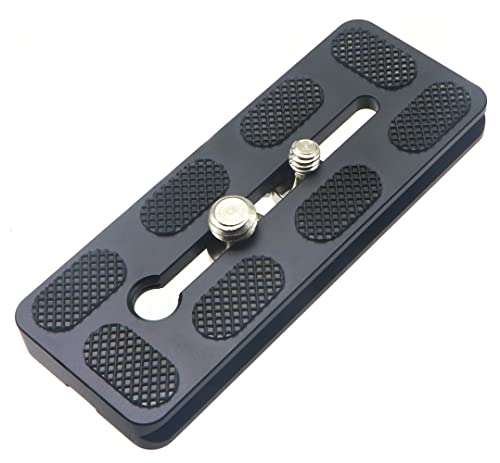 100mm Universal Quick Release QR Plate with 1/4" and 3/8" Mounting Screw for Tripod Mount Ball Head DSLR Camera Arca Swiss Compatible