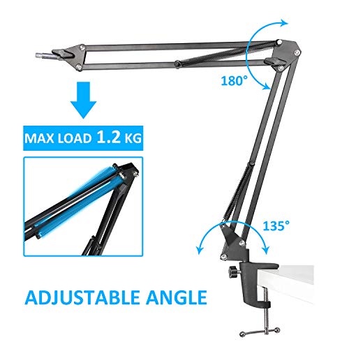 K669 Microphone Boom Arm Mic Stand, Windscreen and Cable Sleeve Compatible with Fifine K669 669B USB Podcast Microphone to Recording and Streaming by YOUSHARES - color: K669 arm