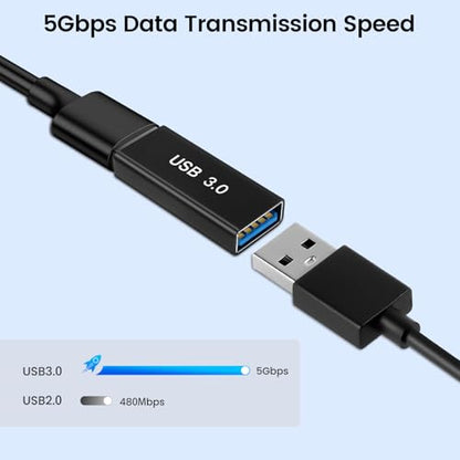 USB Female to Female Adapter (2 Pack), USB 3.0 to Type A Coupler for Connecting Two USBA Male Ends Converter Devices, Extender Connector, USB3.0 Expansion Adapters - style: 3.0Female-3.0Female