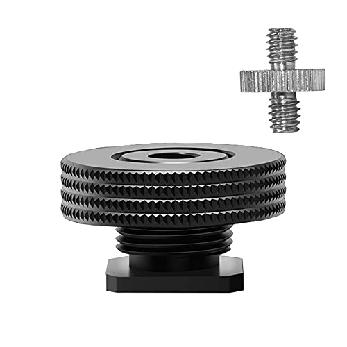 1/4" Female Thread to Hot Shoe Adapter, Atmoshue Hot Shoe Mount Adapter for Magic Arm, Video Light,Monitor