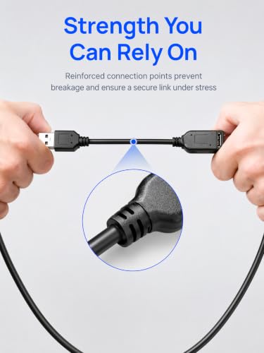 80FT USB 2.0 Cable,Long USB2.0 A Male to Female,USB A Cable Extension Cord,USB 2.0 A Data Transfer Extender USB Cable， USB2.0 A Connector for USB Flash Drive/Hard Drive - size: 80FT