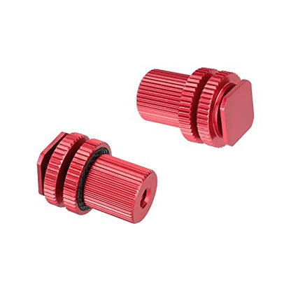 CAMVATE Camera Hot Shoe Mount to 1/4"-20 Female Thread Screw Adapter for DSLR Camera Rig (Red,2 Pieses)-3064
