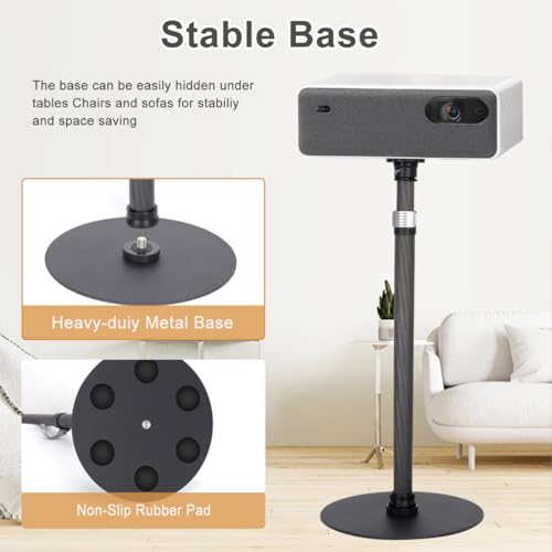 Koolehaoda Carbon Fiber Desktop Monopod Stand, 16"-28" Adjustable with Base | Heavy Duty Table Mount Extension Rod, for DSLR Camera, Webcam, Light, Live Streaming & Vlogging, Stable Base, Lightweight
