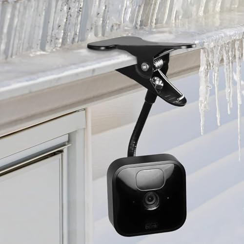 Tonton 2-Pack Clip Clamp Mount Compatible with Blink Outdoor 4 (4th Gen), Blink Outdoor (3rd Gen), XT3, XT/XT2, Mini – 7.1 Inchs Gooseneck Arm, Tool-Free Adjustable Mount for Blink Camera System - size: Clip Clamp Mount*2