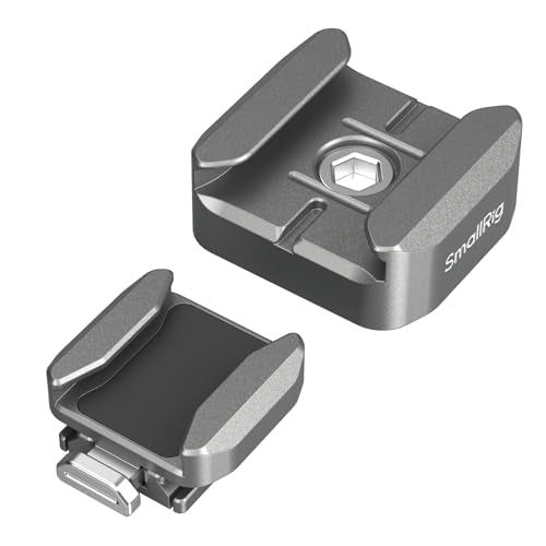 SmallRig HawkLock H18 Quick Release Support with Cold Shoe, Dual-Direction QR-Slide Cold Shoe Mount with Anti--Drop Pin & Silicone Pad, Load up to 1.8lb for LED Video Light, Microphone - 4500