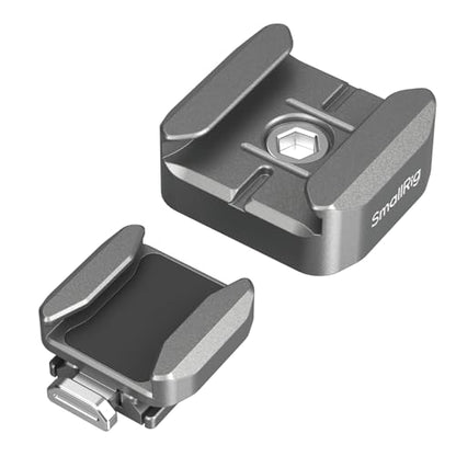 SmallRig HawkLock H18 Quick Release Support with Cold Shoe, Dual-Direction QR-Slide Cold Shoe Mount with Anti--Drop Pin & Silicone Pad, Load up to 1.8lb for LED Video Light, Microphone - 4500